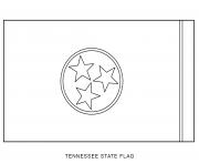 Coloriage tennessee drapeau Etats Unis