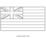 Coloriage hawaii drapeau Etats Unis