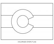 Coloriage colorado drapeau Etats Unis