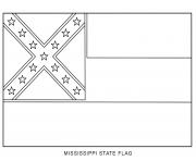 Coloriage mississippi drapeau Etats Unis