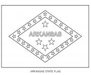 Coloriage arkansas drapeau Etats Unis