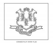 Coloriage connecticut drapeau Etats Unis