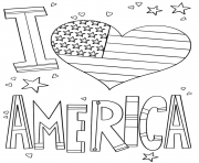 Coloriage i love america