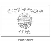 Coloriage oregon drapeau Etats Unis