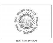 Coloriage south dakota drapeau Etats Unis