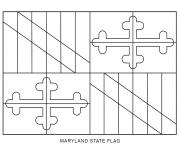 Coloriage maryland drapeau Etats Unis