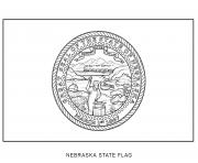 Coloriage nebraska drapeau Etats Unis