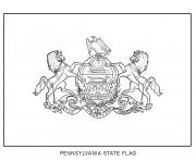 Coloriage pennsylvania drapeau Etats Unis