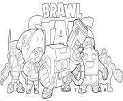 Coloriage Brawler Team Brawl Stars