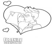 Coloriage Drift kiss from Fortnite Love