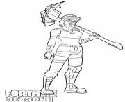 Coloriage Renegade Raider skin from Fortnite Season 1