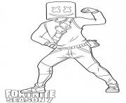 Coloriage Marhmello Pose from Fortnite Season 7