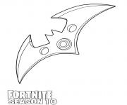 Coloriage Batarang from Fortnite x Batman season 10