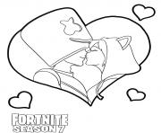 Coloriage Just a Kiss Fortnite Marshmello kiss