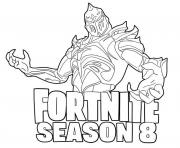 Coloriage Ruin and Season 8 logo Fortnite