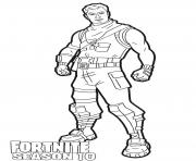 Coloriage Dark Jonesy skin from Fortnite season 10