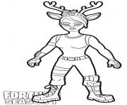 Coloriage Red Nose Rider skin from Fortnite