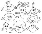 Coloriage legumes pour le repas action de grace