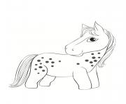 Coloriage poney avec taches noirs