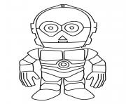 Coloriage C3PO Robot