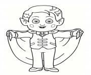 Coloriage enfant deguise en vampire