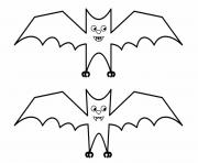 Coloriage deux chauve souris