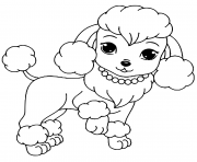 Coloriage belle chienne catellus