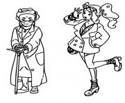 Coloriage pokemon epee et bouclier les habitants de galar professeure magnolia et sonya