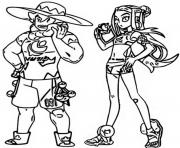 Coloriage pokemon epee et bouclier les habitants de galar percy et donna