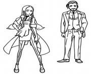 Coloriage pokemon epee et bouclier les habitants de galar le president shehroz et liv