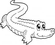 Coloriage crocodile mignon