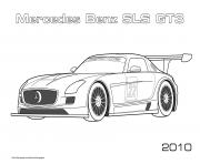 Coloriage Mercedes Benz Sls Gt3 2010