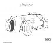 Coloriage Old Car Jaguar 1950