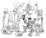 Coloriage les personnages de halloween