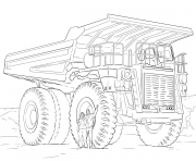 Coloriage dump camion machine