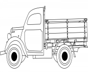 Coloriage classic camion