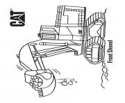 Coloriage front shovel camion cat