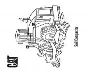 Coloriage soil compactor camion caterpillar