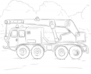 Coloriage crane camion