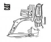 Coloriage excavator camion cat