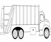 Coloriage garbage camion