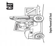 Coloriage engine powered lift camion caterpillar