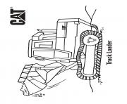 Coloriage track loader camion caterpillar