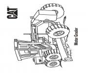 Coloriage motor grader camion cat