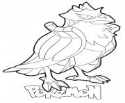 Coloriage Corviknight Pokemon