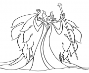 Coloriage maleficent villains disney halloween