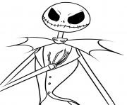 Coloriage the nightmare before christmas jack and sally