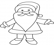 Coloriage pere noel avec de petillants yeux