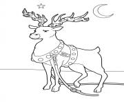 Coloriage Furie Prancer le plus puissant des huits rennes de noel