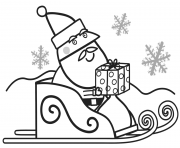 Coloriage pere noel avec des cadeaux pour peppa pig